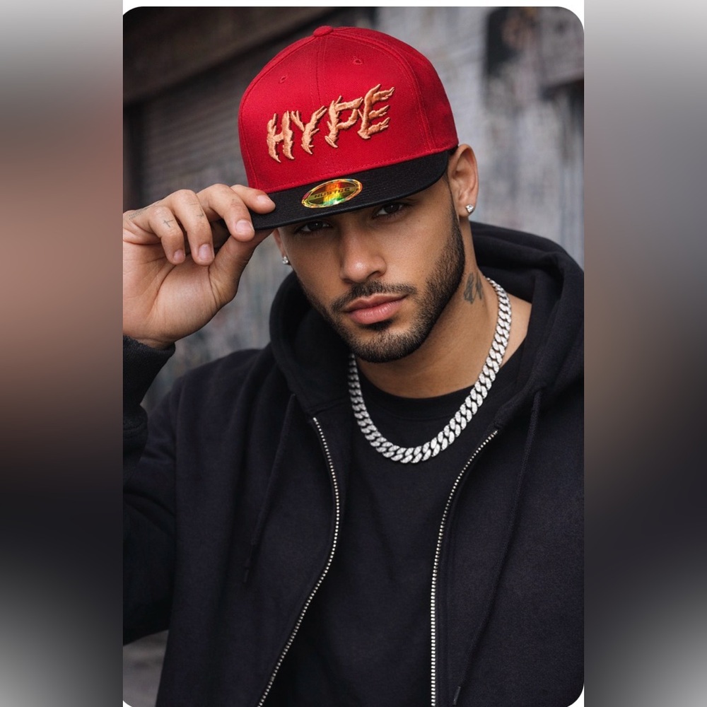 Hustler Hollywood Red and Black Snapback Hat